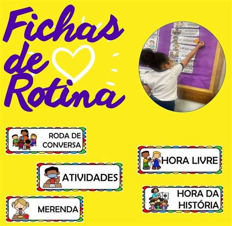 Fichas De Rotina Coloridas Para Imprimir Rotina Na