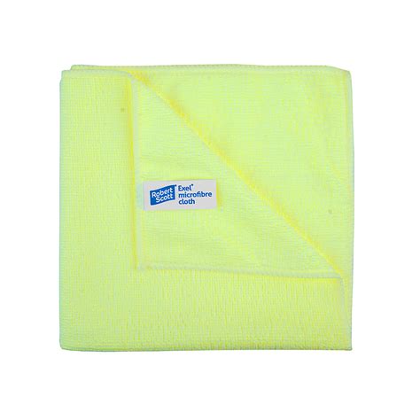 Exel High Quality Microfibre Cloth Pack Of 10 Yellow Cleaning