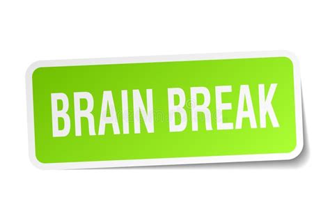 Brain Break Sticker Stock Vector Illustration Of Square 98197980