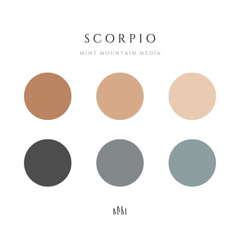 Scorpio Color Palette Mint Mountain Media Scorpio Color Color