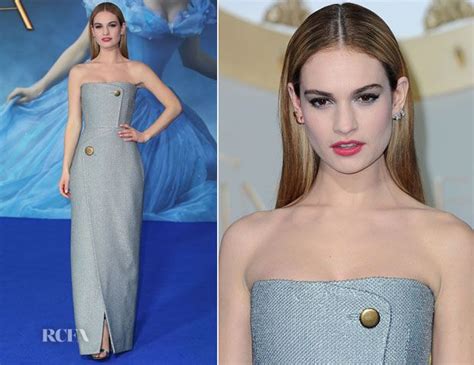 Lily James In Balenciaga ‘cinderella London Premiere Red Carpet