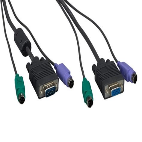 Cable KVM VGA Macho Hembra 2 PS2 Teclado Mouse De 3 Mtr Omega Store