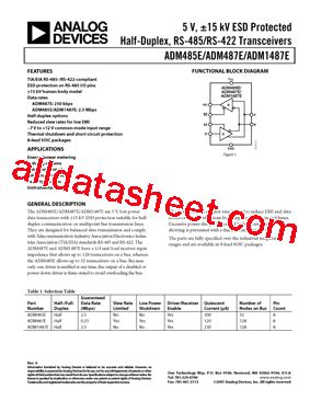 Adm E Datasheet Pdf Analog Devices