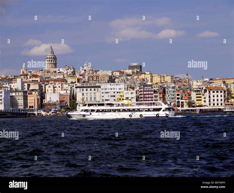 Galata District Skyline Istanbul Stock Photo Alamy