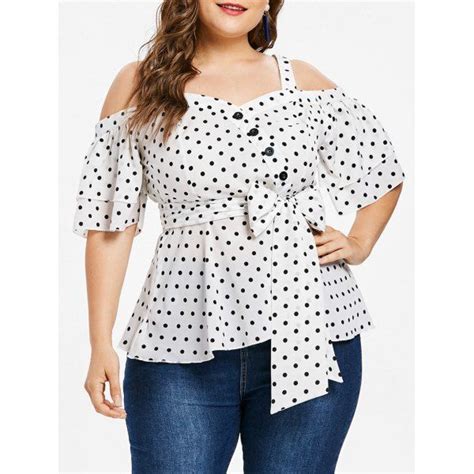 Plus Size Polka Dot Blouse