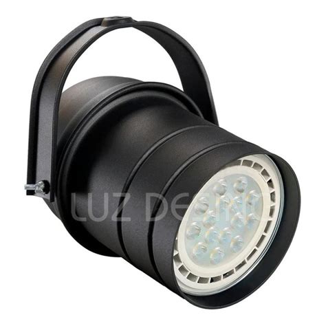 LUZ DESING Spot Cabezal Cañon Negro Apto Led Ar111 Riel Deco Moderno