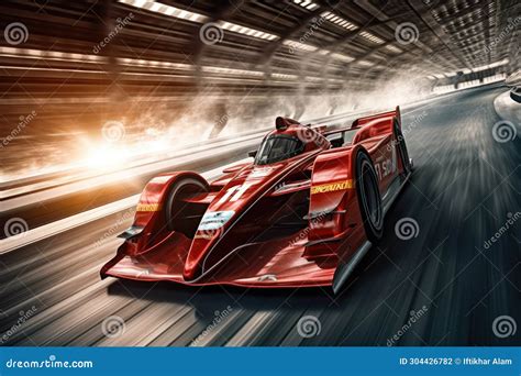 Two Race Cars Zooming through a Tunnel on a Track, Showcasing Thrilling ...