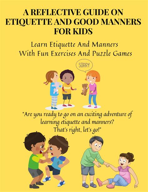 A Reflective Guide On Etiquette And Good Manners For Kids By N U