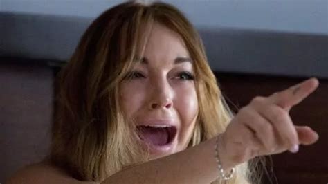 Lindsay Lohan S New Scary Movie Pictures She Screams Making A Sex