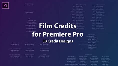 Credit Template Premiere Pro Printable Word Searches