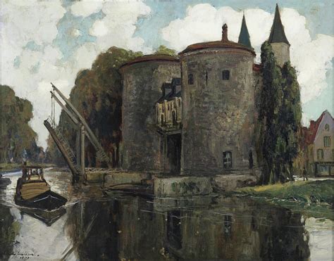 Old drawbridge, Bruges Painting by Celestial Images - Fine Art America