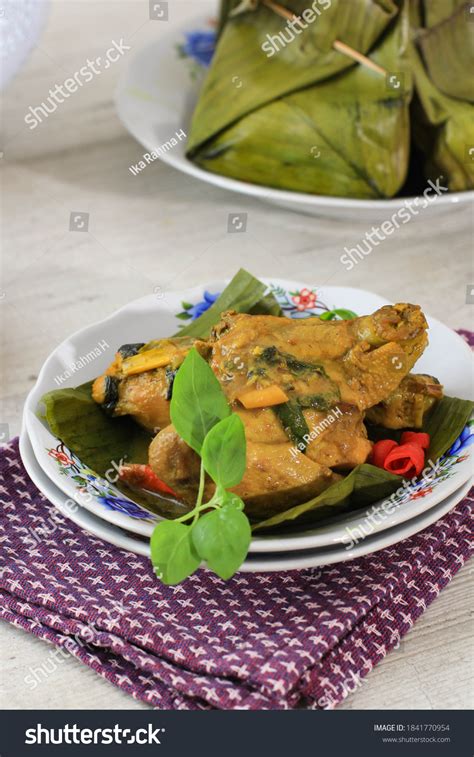 Pepes Ayam Steamed Chicken Wrap Banana Stock Photo 1841770954