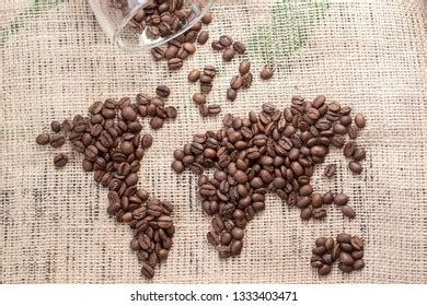 World Map Coffee Beans Stock Photo 1333403471 Shutterstock