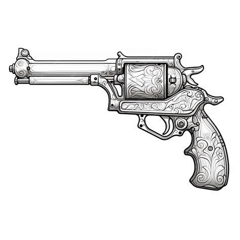 Premium AI Image | Vintage Antique Revolver Drawing With Detailed ...