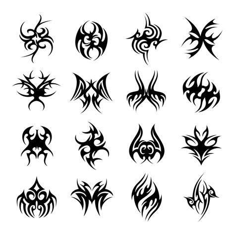 Set of Tribal Tattoo Design 7523812 Vector Art at Vecteezy