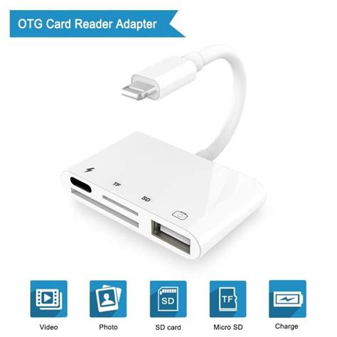 En Card Reader Lecteur De Carte Sd Lightning Vers Usb Cam Ra