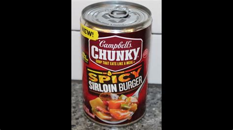 Campbell’s Chunky Soup Spicy Sirloin Burger Review Youtube