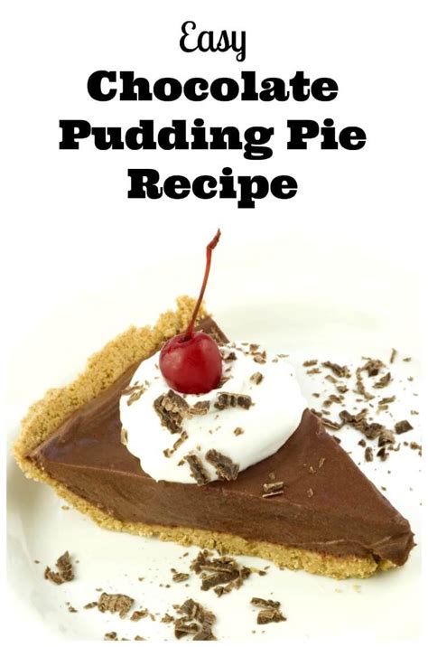 Easy Chocolate Pudding Pie Recipe With Instant Jello Pudding