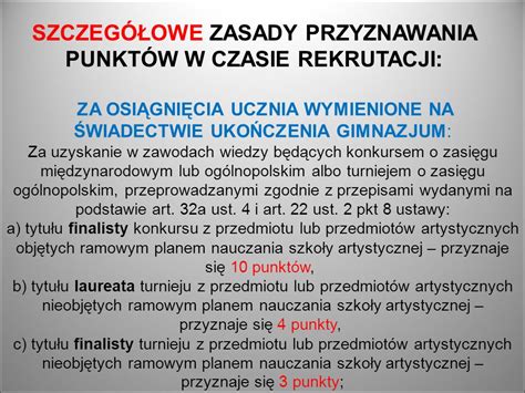 Zasady Rekrutacji Do Szko Y Ponadgimnazjlnej Zasady Rekrutacji Do