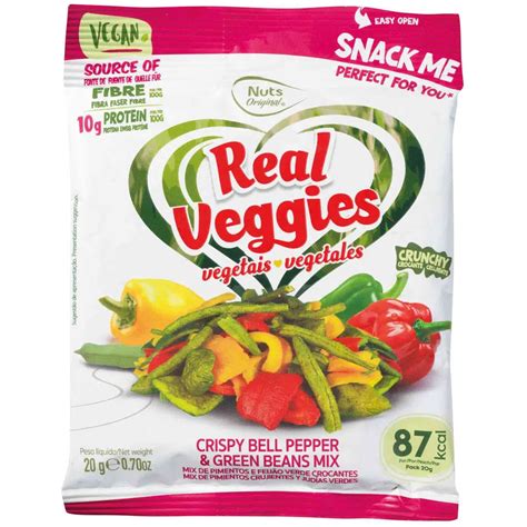 Mix de Pimento e Feijão Verde Crocantes 100 VEGGIES Nutripédia