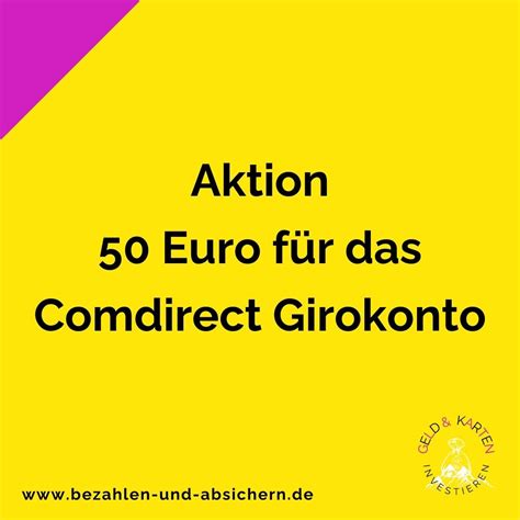 Aktion 50 Euro für das Comdirect Girokonto