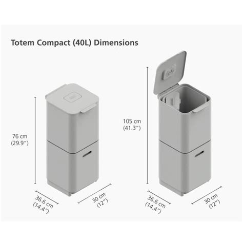 Poubelle De Tri S Lectif Totem L Inox Joseph Joseph Gris