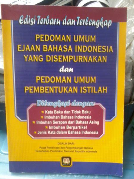 Jual Original Edisi Terbaru Dan Terlengkap Pedoman Umum Ejaan Bahasa