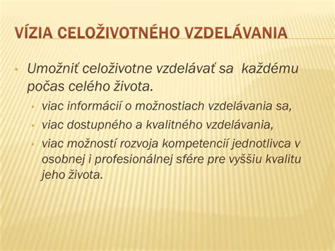 PPT Fórum pre rozvoj celoživotného vzdelávania PowerPoint