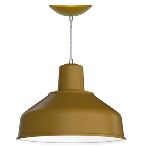 Luminaria Pendente Bedd 14 Retrô Dourado Branco Leroy Merlin