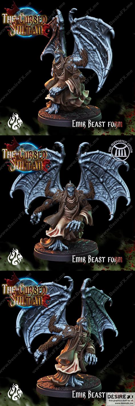 Desire Fx D Models The Cursed Sultan Emir Beast Form D Print Model