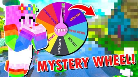 Mystery Wheel Decides What I Build In Minecraft Minecraft Youtube