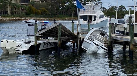 Boat Crashes Into Dock