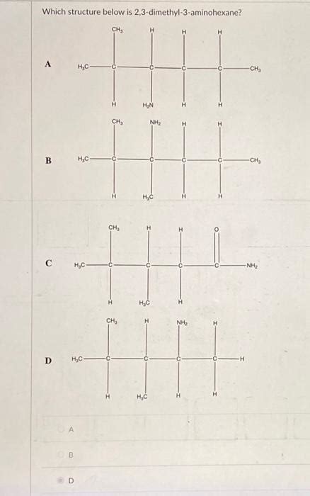 Solved Which Structure Below Is 23