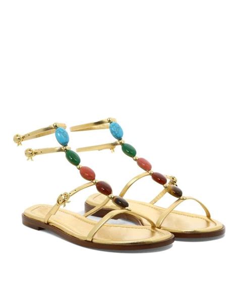 Gianvito Rossi Shanti 05 Gemstone Embellished Leather Sandals In