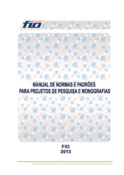 Pdf Normas De Pr Projeto E Monografias Fio Nova Vers O Docx