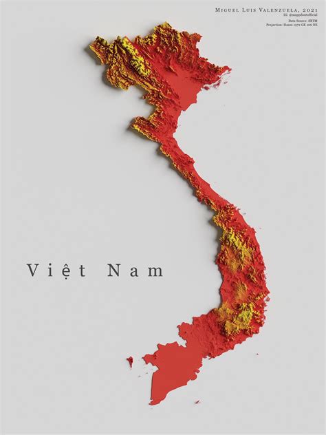 Map Of Vietnam Topography