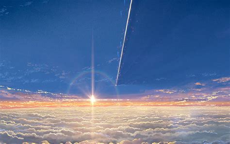 Hd Wallpaper Anime Your Name Cloud Comet Kimi No Na Wa Scenic