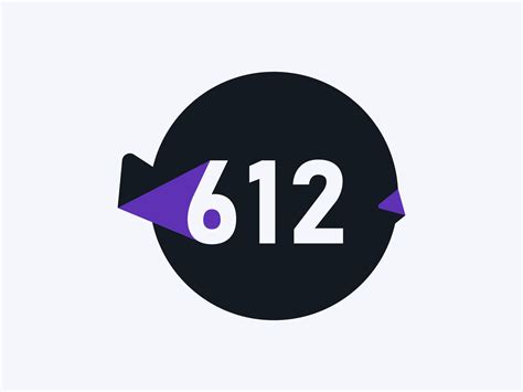 612 Number logo icon design vector image. Number logo icon design ...