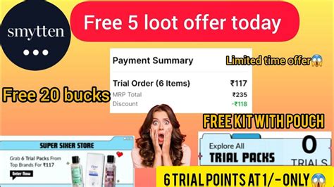 Smytten Loot Offer 1rs Smytten Free Kit Pouch Today Loot Shopping