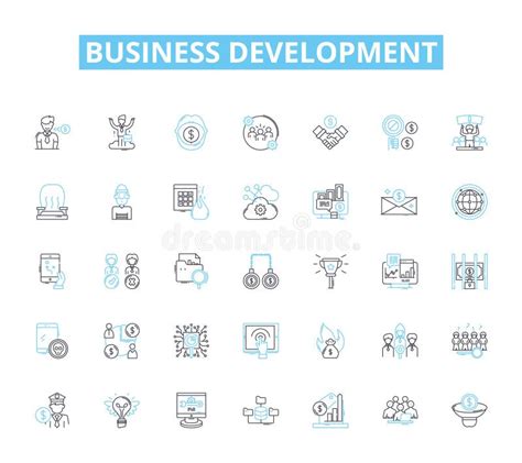 Business And Development Icons Signs Outline Symbols Concept Linear