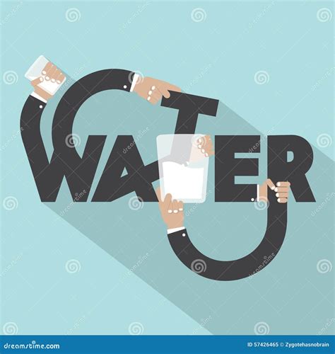 Water Typography Design Stock Vector Illustration Of Poster 57426465