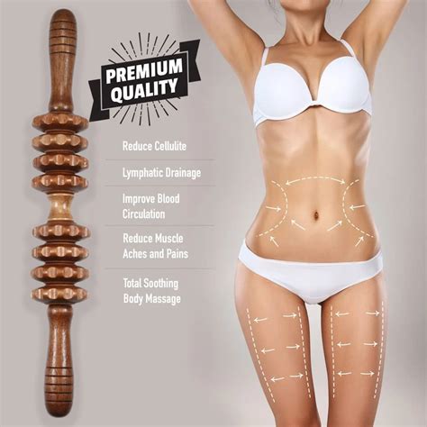 Shop Generic Multi Function Wooden Massage Roller Stick For Body Back