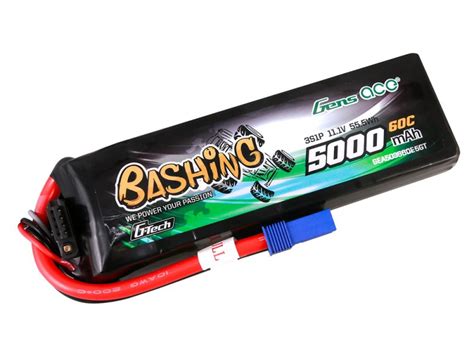 Gens Ace Li Po Car G Tech 3S 11 1V 5000mAh 60C Bashing With EC5 O