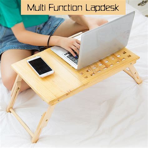 Mesa multifuncional Lapdesk Cama Bandeja Mesa dobrável ajustável para