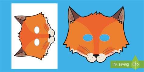 Fox Mask Template Fantastic Fox Role Play