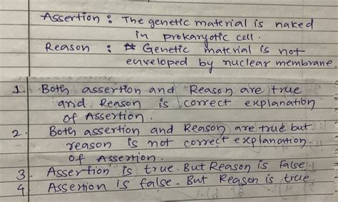 Assertion The Genetic Material Is Naked In A Prokaryotic Cell Reason
