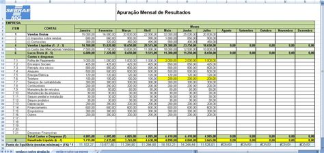 Planilha De Controle Sebrae Fluxo De Caixa Estoque E Mais