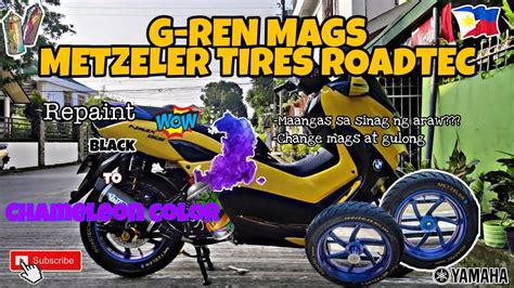 G Ren Mags Size 14 For Nmax V2 Metzeler Tires Roadtec 140 70 And 120 70 Chameleon Color 😎