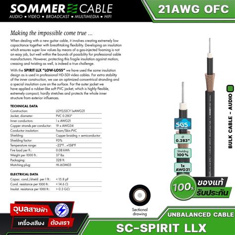 Sommer Cable Sc Spirit Llx Low Loss Awg Ofc