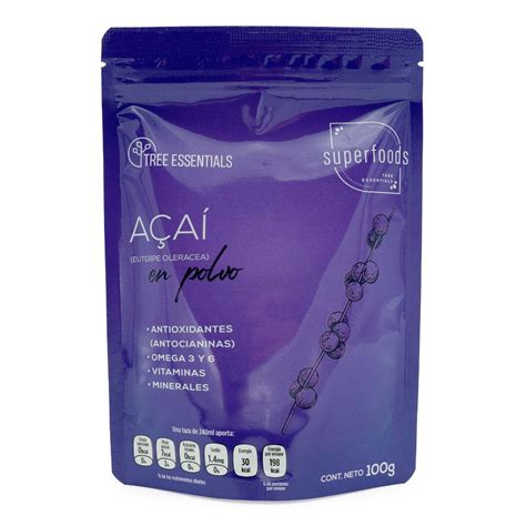 Te Acai En Polvo 100 Grs Tree Essentials 100 Gramos